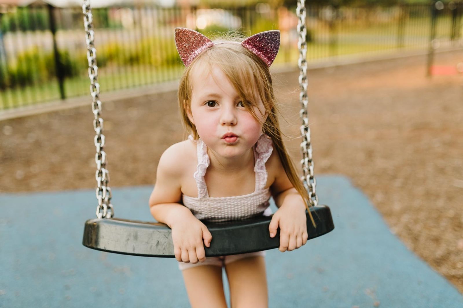 One of Ava’s sensory needs is that she always likes to wear a headband because she craves the pressure behind her ears. And it’s not just any headband - Ava likes to wear cat ears!